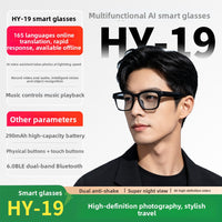 AI Smart Glasses with HD Camera and Bluetooth Translation